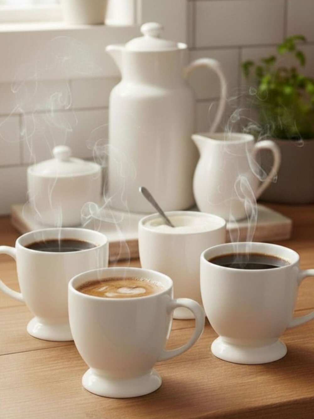 Vintage Gail Pittman Hospitality Collection Ceramic Mugs Set of 4, Classic C Han